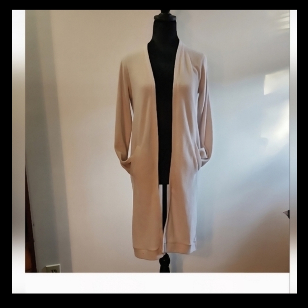 Abercrombie & Fitch Cream Cozy Open-Front Cardigan with Pockets Size XS